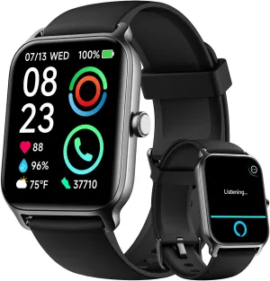 Fitpolo Smart Watches for Men Android & iPhone, Alexa Built-in [1.8" HD Screen] IP68 Waterproof Fitness Watch with Bluetooth Call (Answer/Make), Heart Rate/Sleep/SpO2 Monitor, 105  Sports Tracker