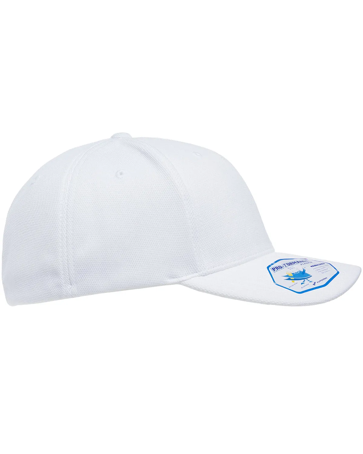 Flexfit Cool & Dry Sport Branded Caps, White