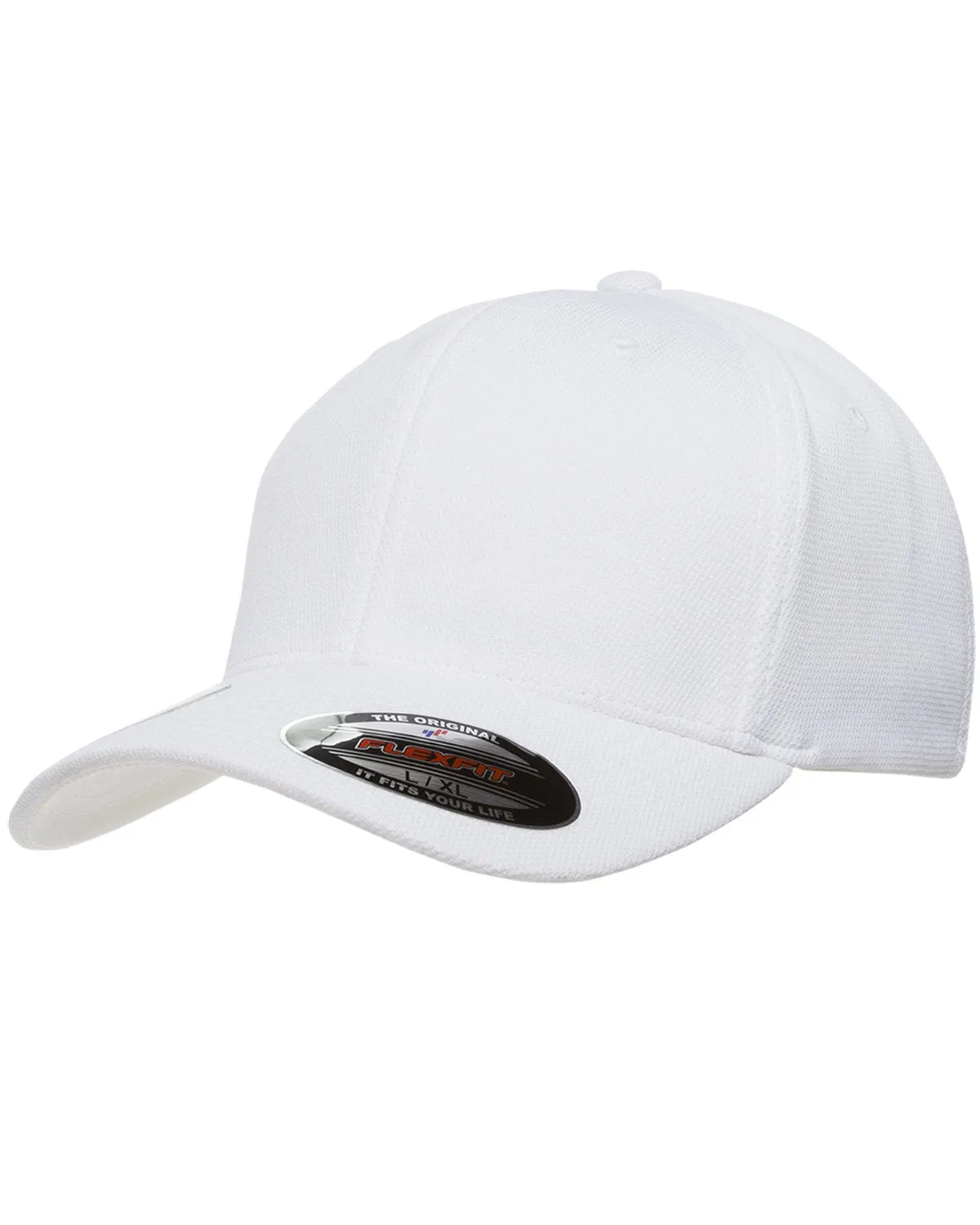 Flexfit Cool & Dry Sport Branded Caps, White