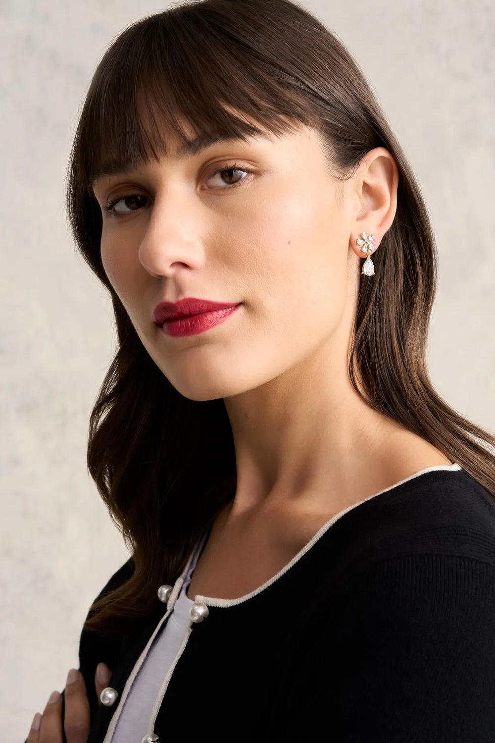 Flower Droplet Earrings
