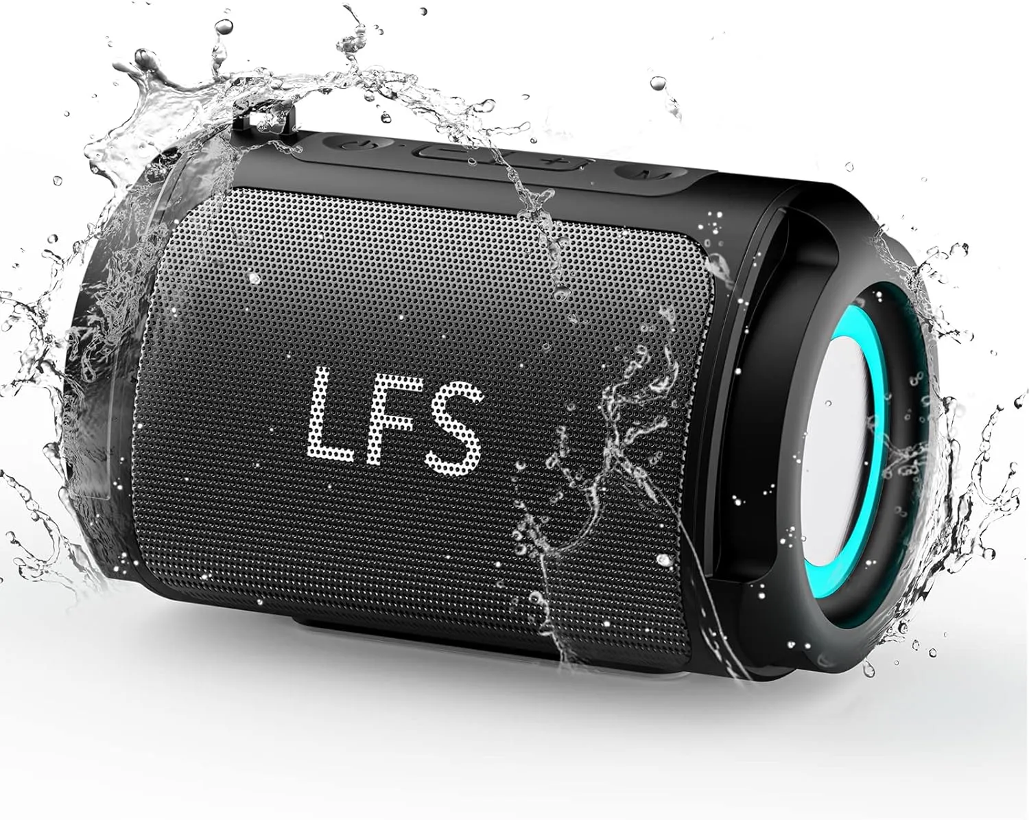 FLYSH Portable Bluetooth Speakers Waterproof Wireless Speaker Small Shower Speaker, TWS Pairing, RGB Lights, 15H Playtime, Mini Speakers for Travel, Home, Beach, Camping