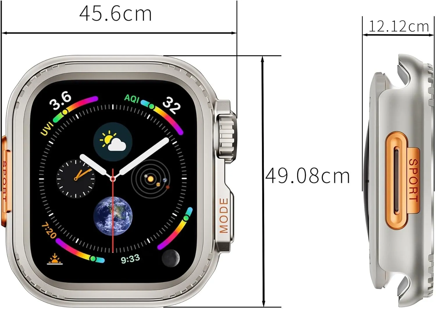 For Apple Watch Watch Case 44mm 45mm 46mm 42mm 49mm Case Metal Watch Case