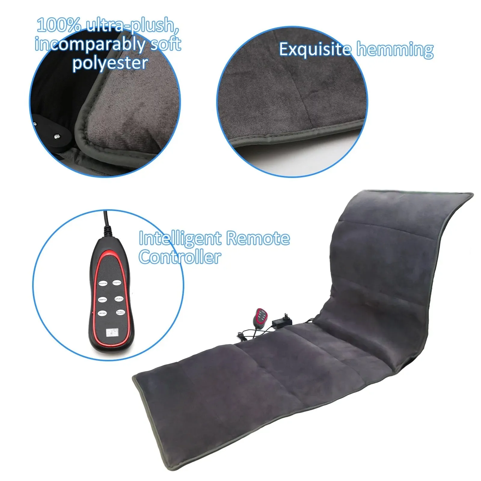 Full Body Massage Mat with Heat, 10 Motors, 9 Modes & Comfort