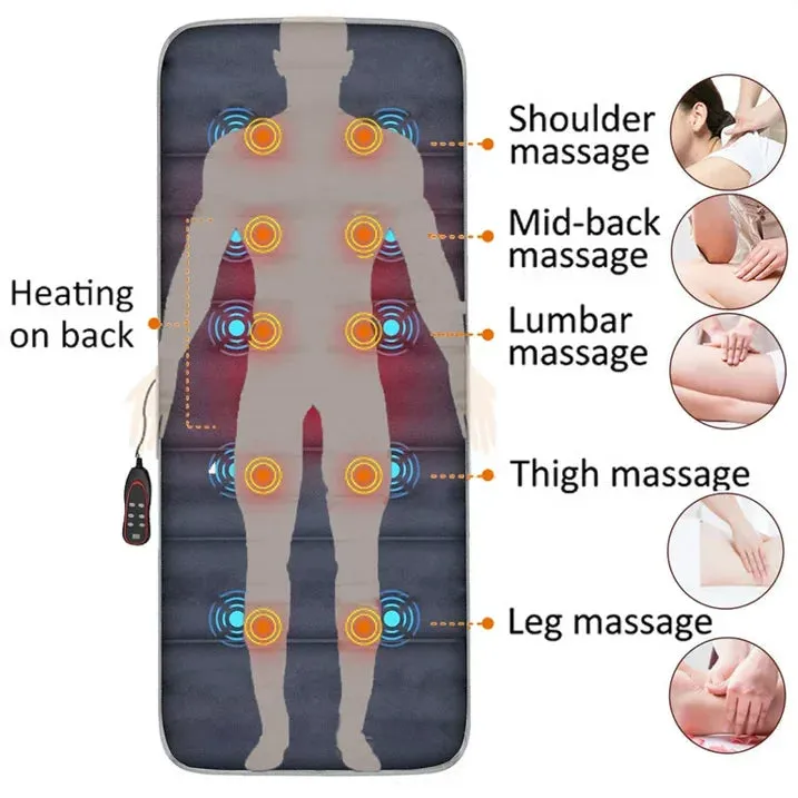 Full Body Massage Mat with Heat, 10 Motors, 9 Modes & Comfort