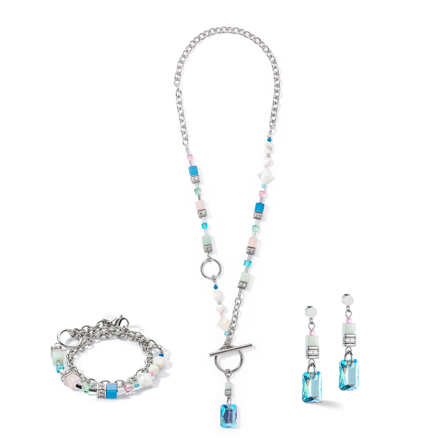GeoCUBE® Fusion earrings Morning Dew