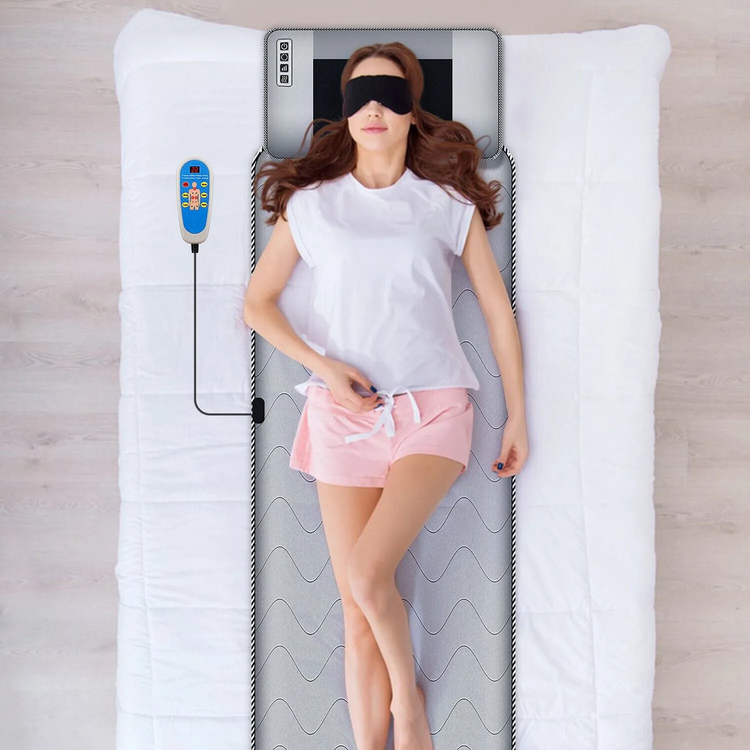 Heated Electric Full Body Massage Mattress Mat with Vibration & Heat