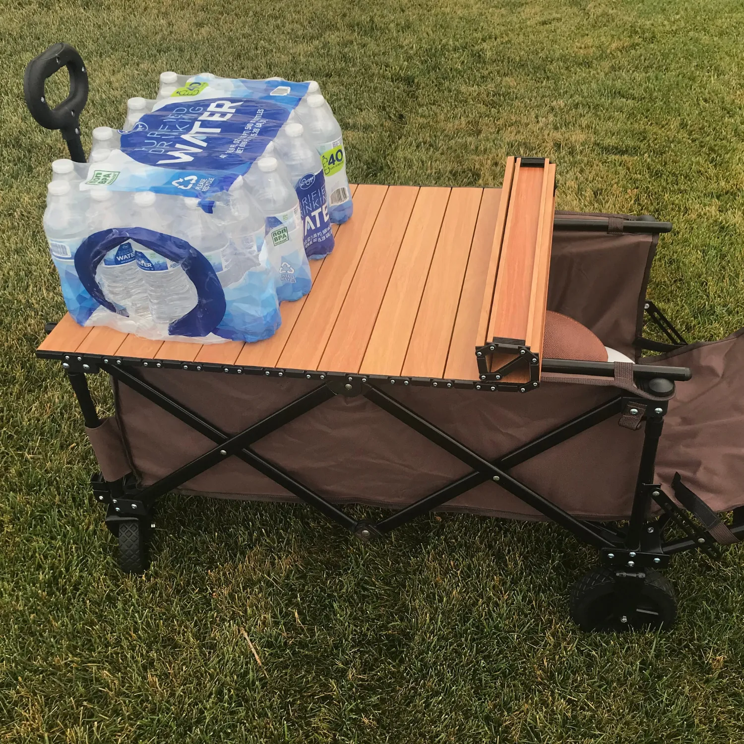Heavy Duty Collapsible Outdoor Garden Wagon for Yard & Planting Tasks