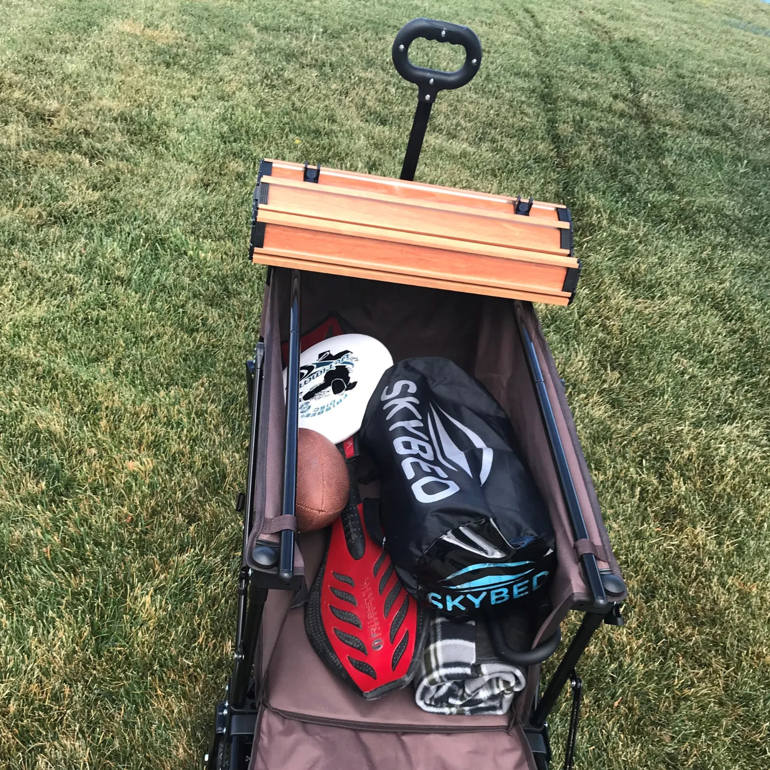 Heavy Duty Collapsible Outdoor Garden Wagon for Yard & Planting Tasks