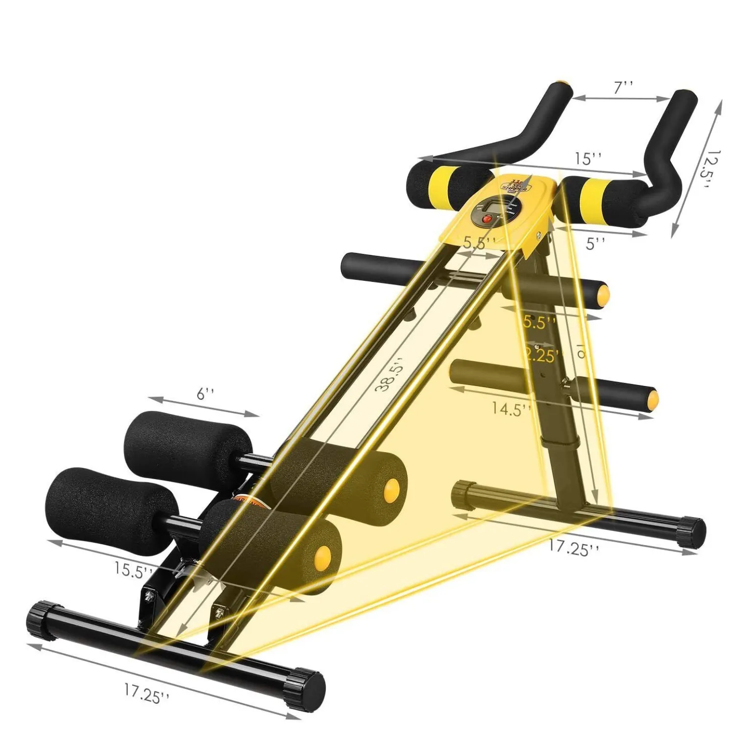 Heavy Duty Core Ab Workout Crunch Machine, Home Exercise Equipment