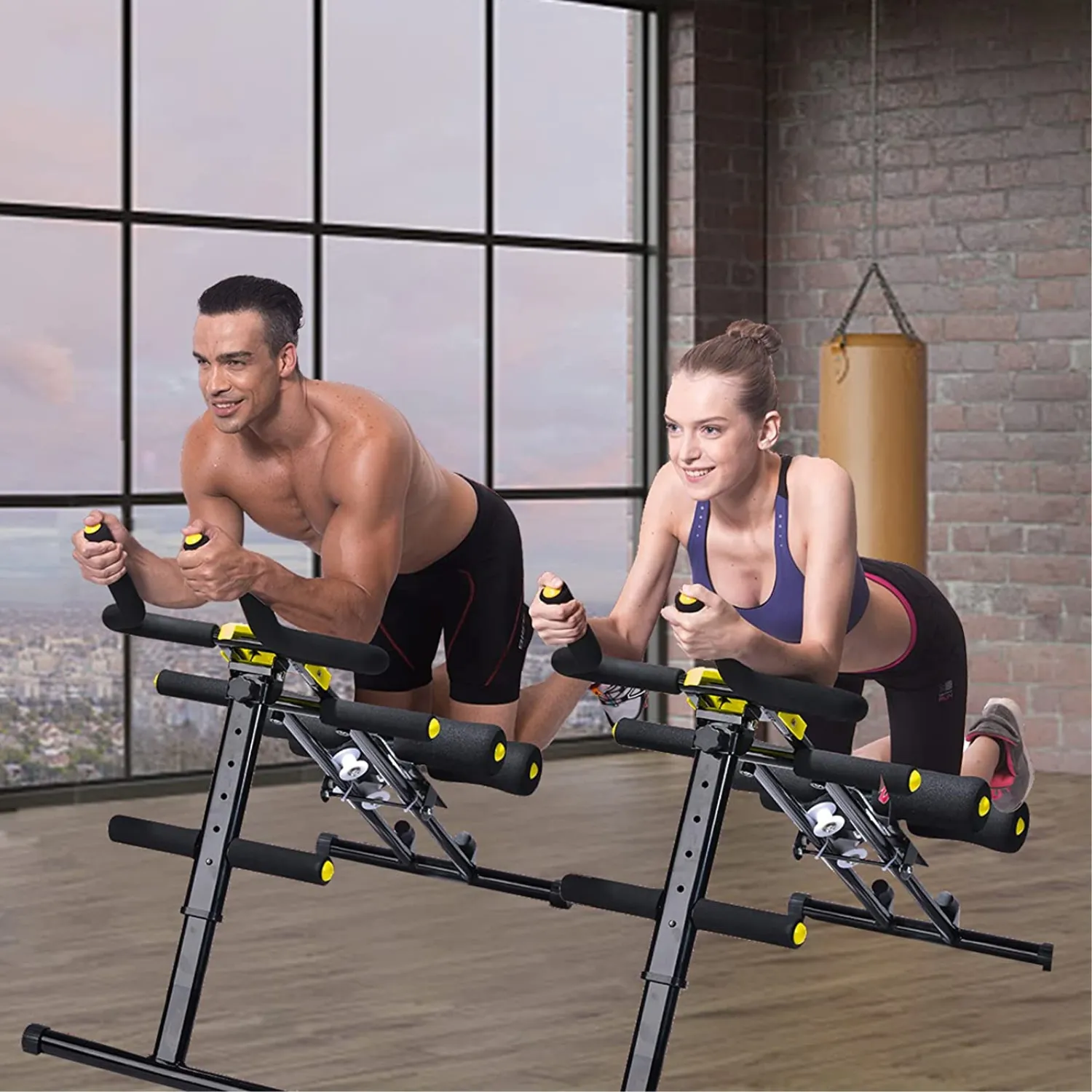 Heavy Duty Core Ab Workout Crunch Machine, Home Exercise Equipment