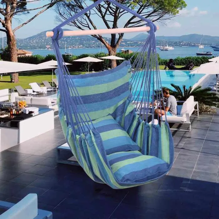 HulaSwing Large Garden Hammock Chair Hanging Swing Seat