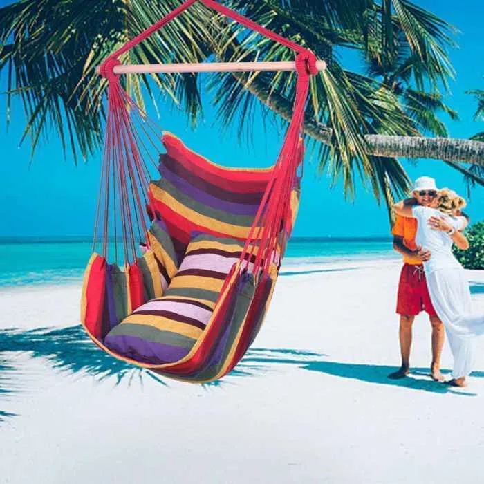 HulaSwing Large Garden Hammock Chair Hanging Swing Seat