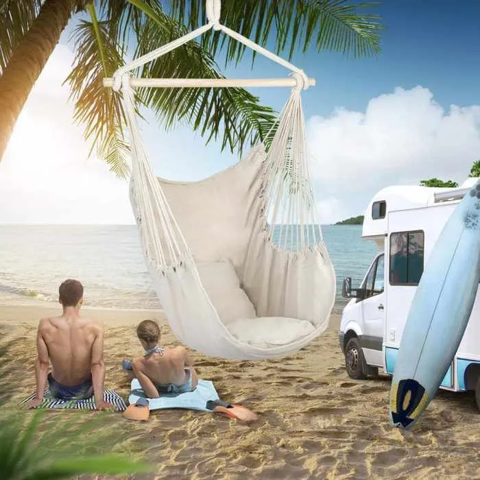 HulaSwing Large Garden Hammock Chair Hanging Swing Seat