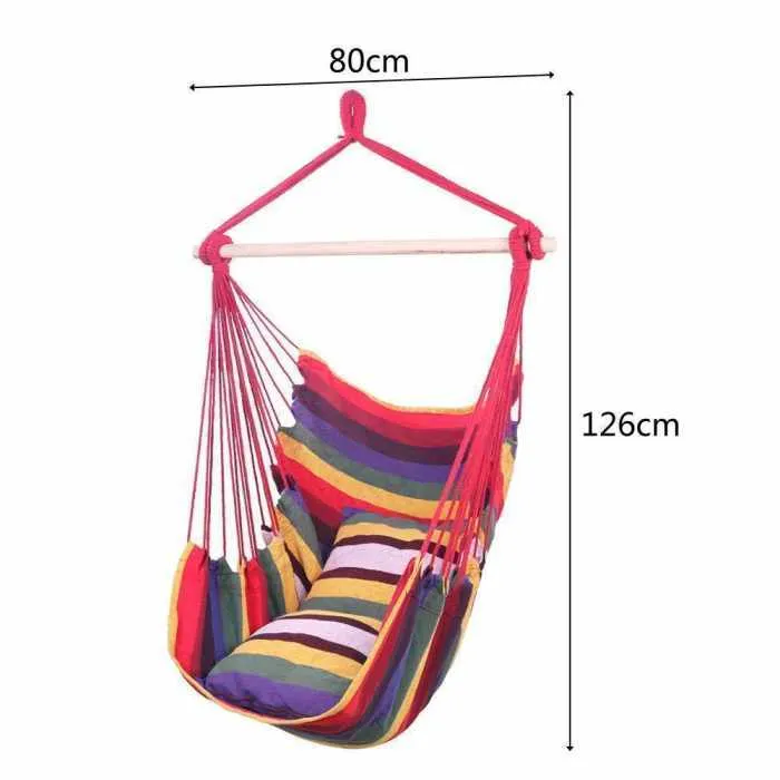 HulaSwing Large Garden Hammock Chair Hanging Swing Seat