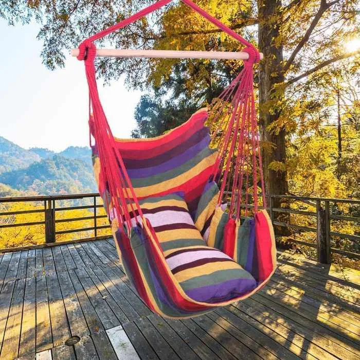 HulaSwing Large Garden Hammock Chair Hanging Swing Seat