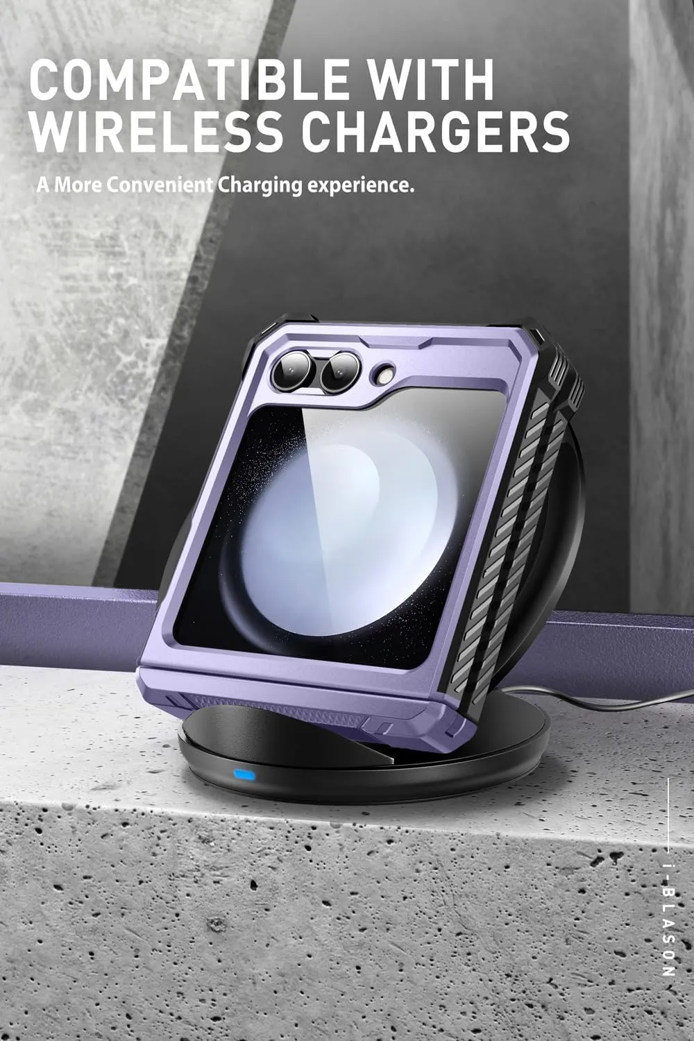 i-Blason for Samsung Galaxy Z Flip 5 Case with Stand, [Built-in Screen Protector] [Hinge Protection], Full-Body Protection Magnetic Phone Case for Galaxy Z Flip 5, Mauve