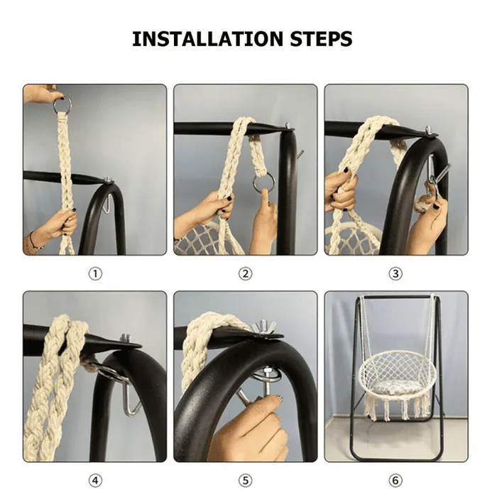 Indoor Bedroom Hanging Hammock Chair Swing Stand