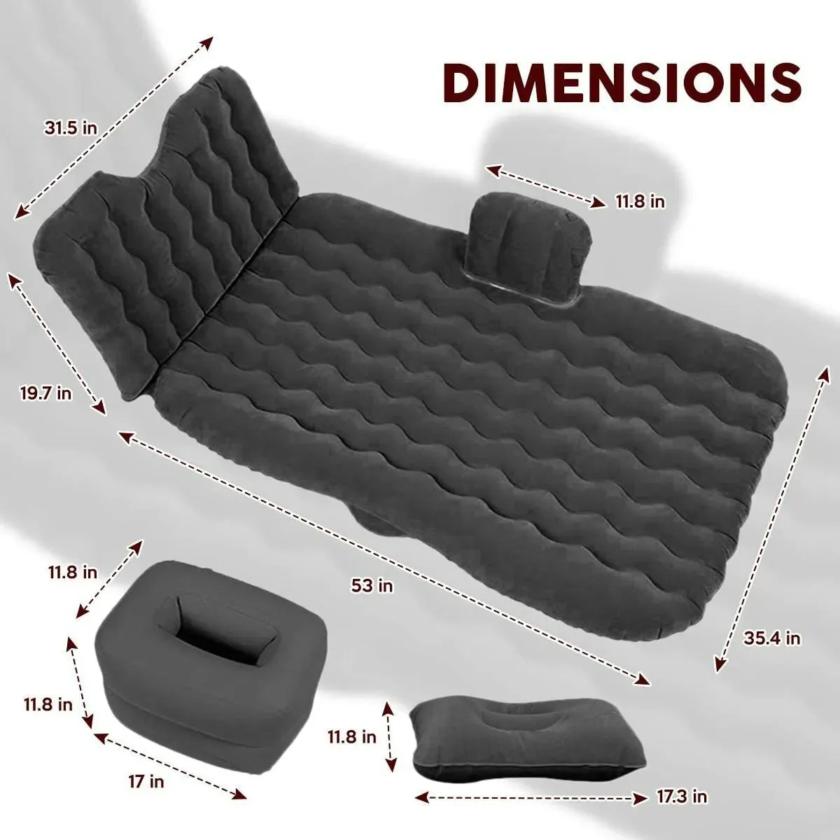 Inflatable Travel Car Mattress, Quick Setup, Comfortable, and Durable
