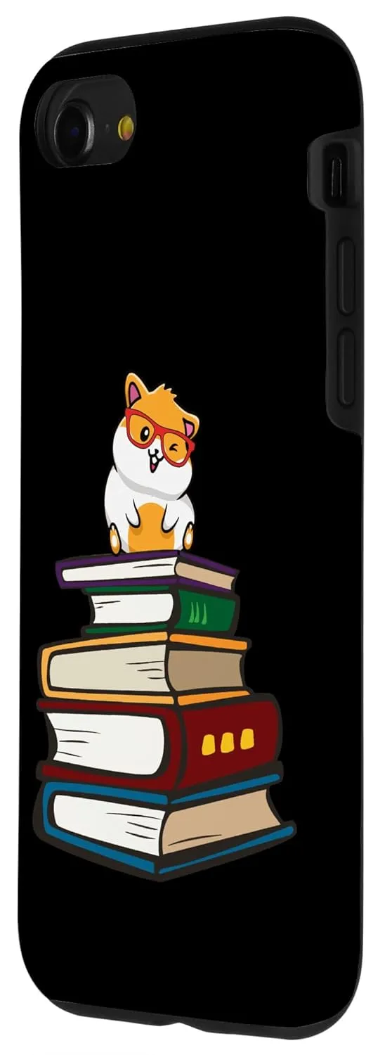 iPhone SE (2020) / 7 / 8 Cute Funny Hipster Glasses Read Books Hamster Lover Case