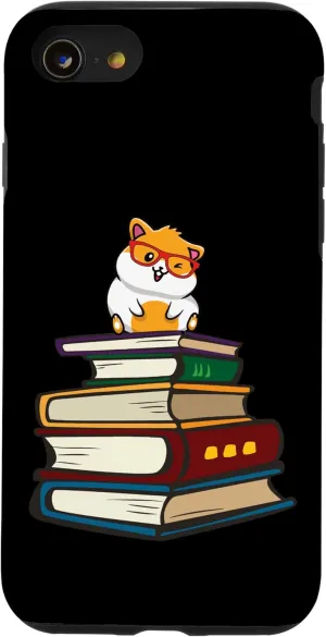 iPhone SE (2020) / 7 / 8 Cute Funny Hipster Glasses Read Books Hamster Lover Case