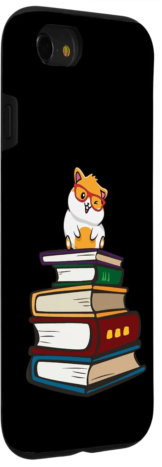 iPhone SE (2020) / 7 / 8 Cute Funny Hipster Glasses Read Books Hamster Lover Case