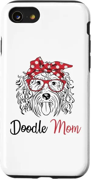 iPhone SE (2020) / 7 / 8 Funny Hipster Bandana Glasses Labradoodle Doodle Mom Case
