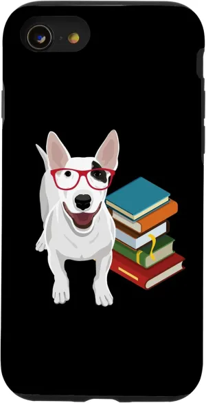iPhone SE (2020) / 7 / 8 Funny Hipster Read Books Glasses Bull Terrier Lover Case
