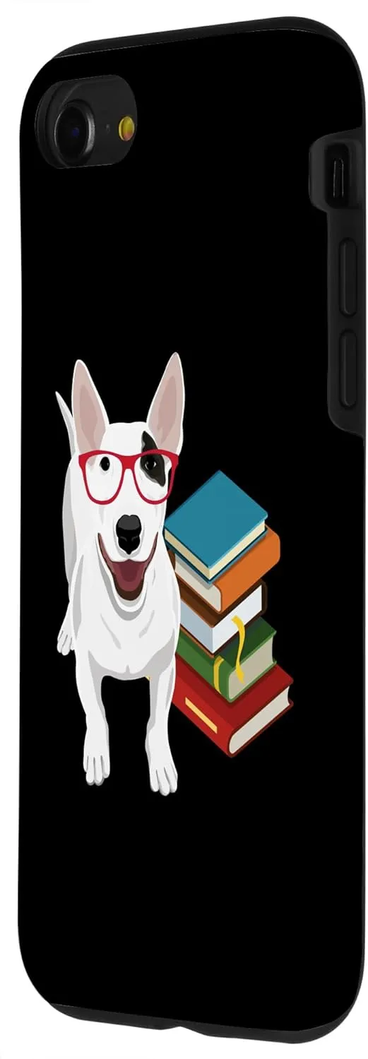 iPhone SE (2020) / 7 / 8 Funny Hipster Read Books Glasses Bull Terrier Lover Case