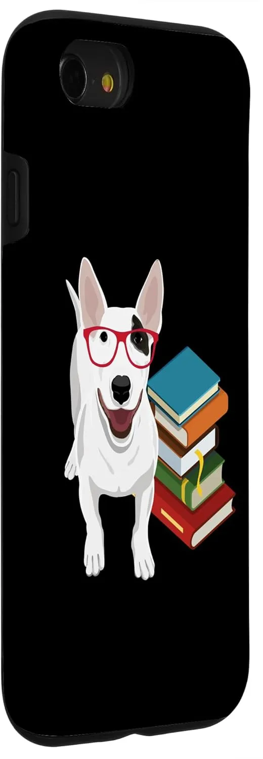 iPhone SE (2020) / 7 / 8 Funny Hipster Read Books Glasses Bull Terrier Lover Case
