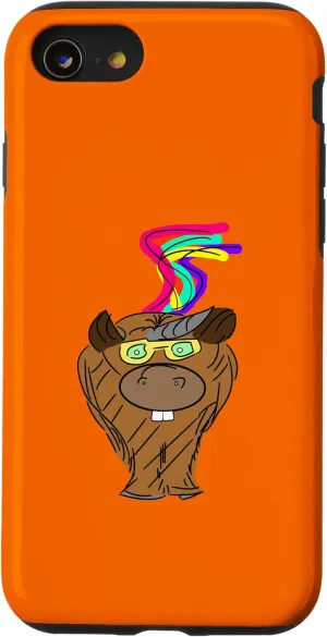 iPhone SE (2020) / 7 / 8 Nerd Donkey Glasses Unicorn Rainbow Fashion Men Women Colourful Case