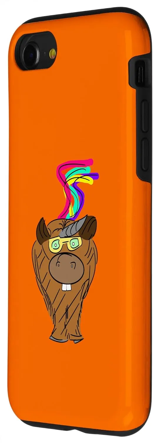 iPhone SE (2020) / 7 / 8 Nerd Donkey Glasses Unicorn Rainbow Fashion Men Women Colourful Case