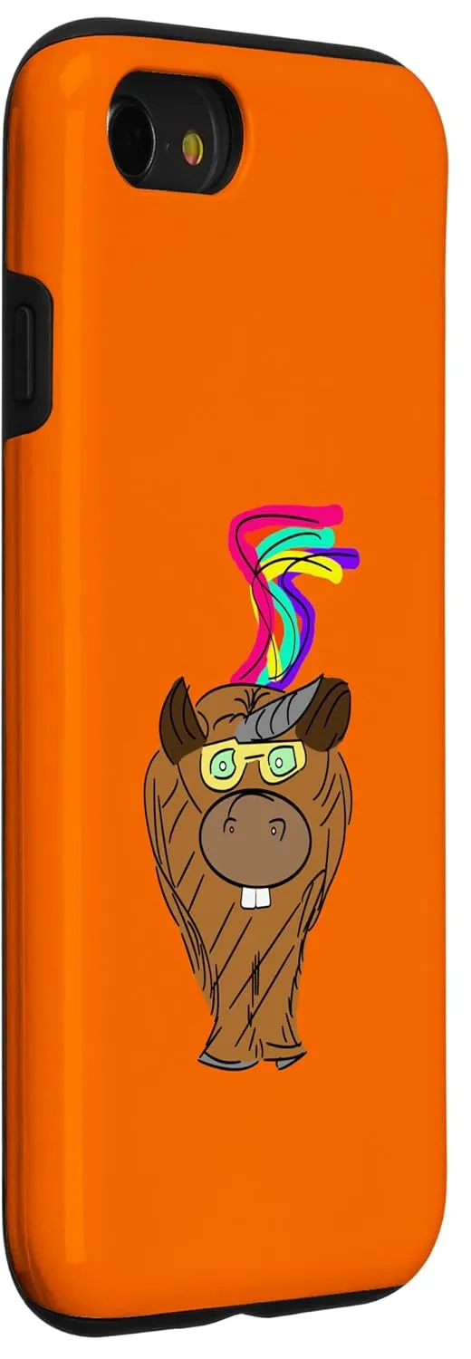 iPhone SE (2020) / 7 / 8 Nerd Donkey Glasses Unicorn Rainbow Fashion Men Women Colourful Case