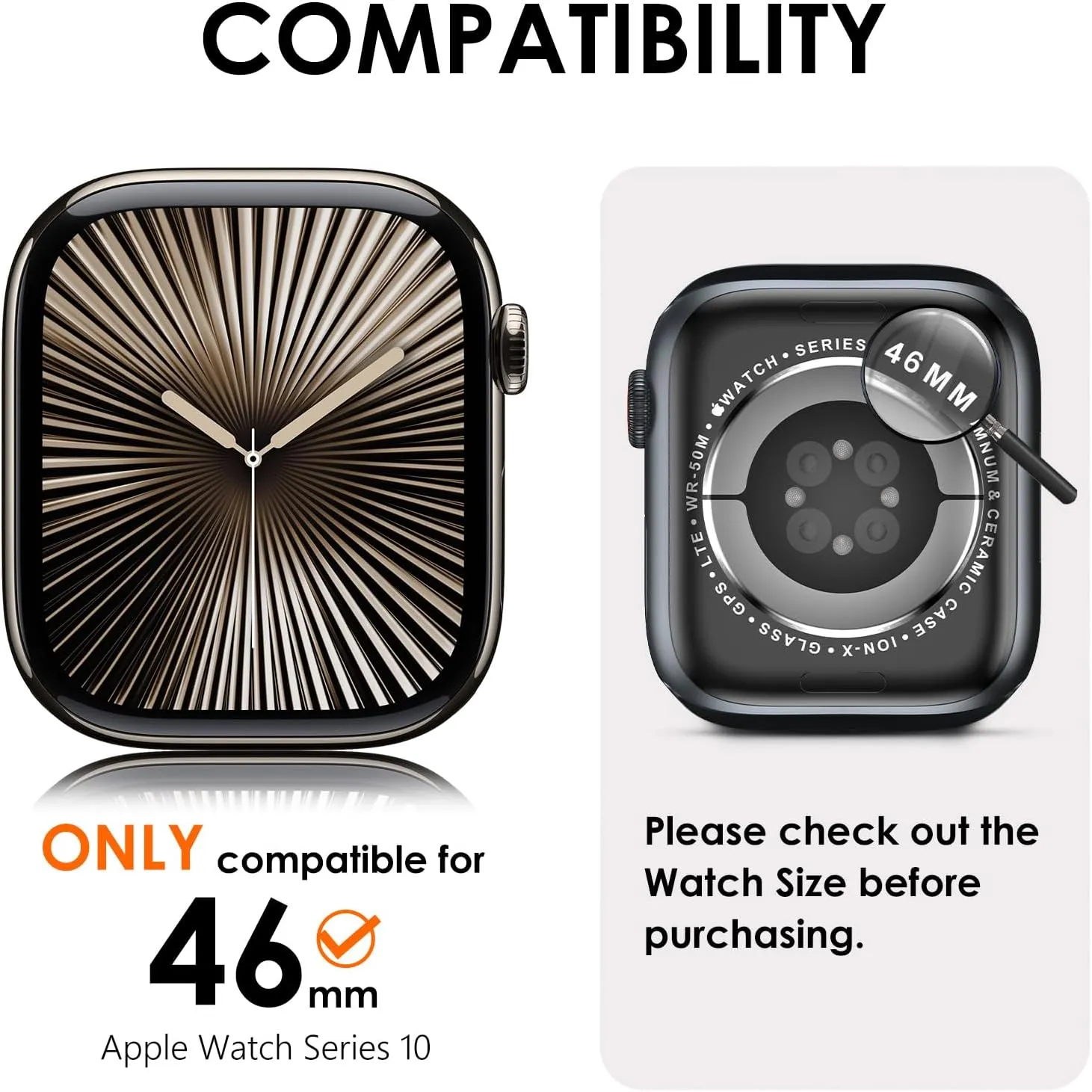 KADES Compatible for Apple Watch Series 10 Full Diamond Bling Protective Case with Built-in Screen Protector for Apple Watch 46mm iWatch Series 10 (46mm, Rose Gold)