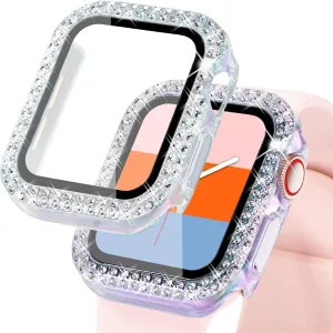 KADES Compatible for Bling Apple Watch Protective Case with Built-in Screen Protector for Apple Watch 38mm Series 3 2 1 (38mm, Elf)