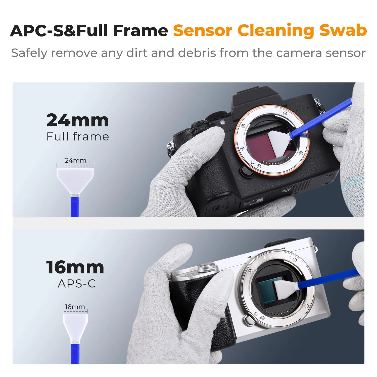 K&F Concept Professional Lens Cleaning Kit for DSLR & Mirrorless Cameras with APS-C/Full-Frame Sensor Cleaning Swabs/Lens Cleaner/Gloves/Camera Blower/Lens Pen Brush/Microfiber Cloths/Carrying Case