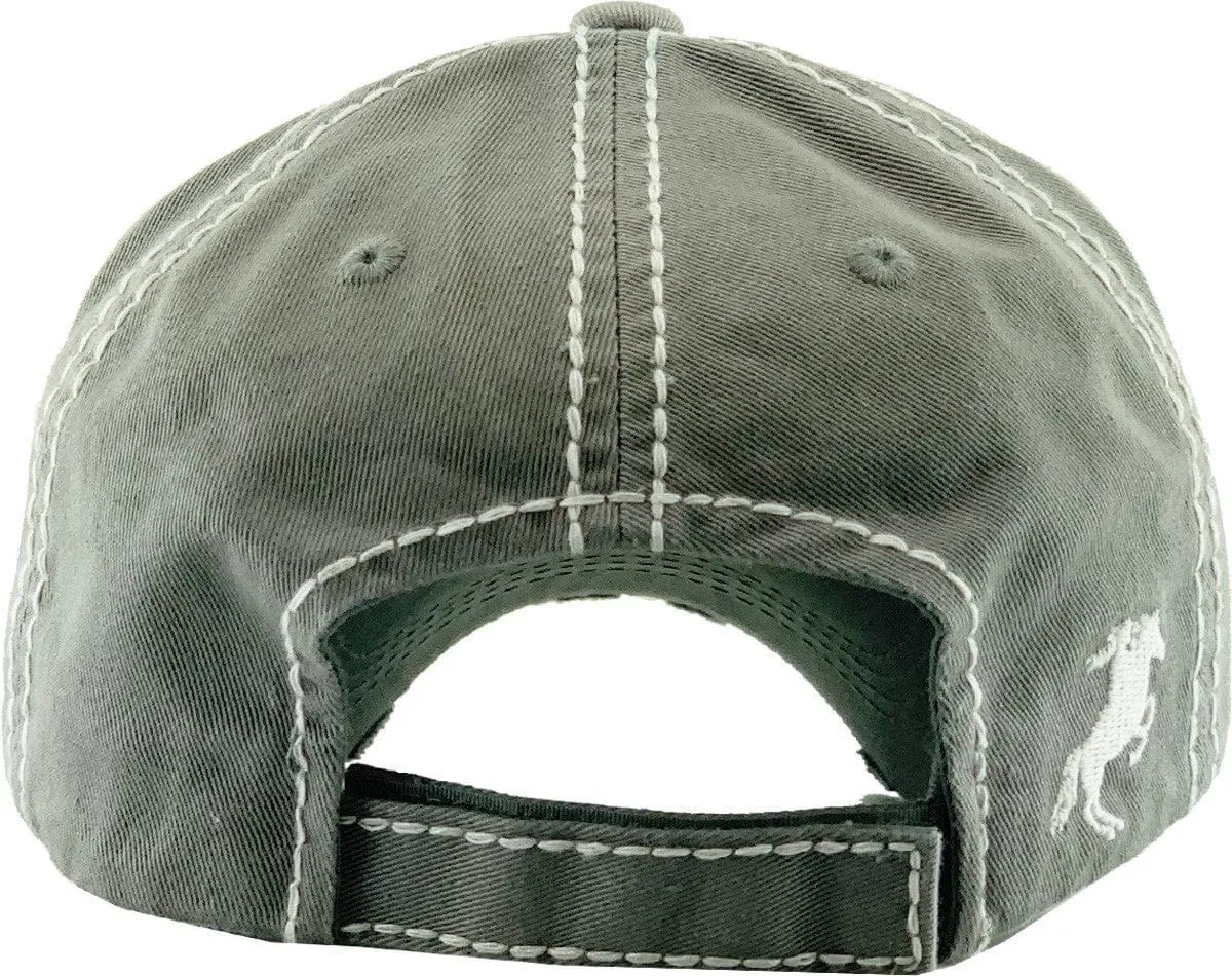 KBV1337 "Ride It Like You Stole It" Vintage Washed Baseball Cap