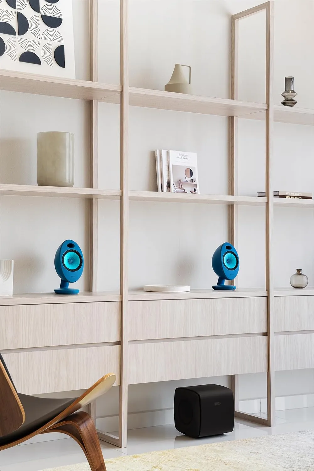 KEF Egg Duo Wireless HiFi Desktop Speakers (Pair, Teal)