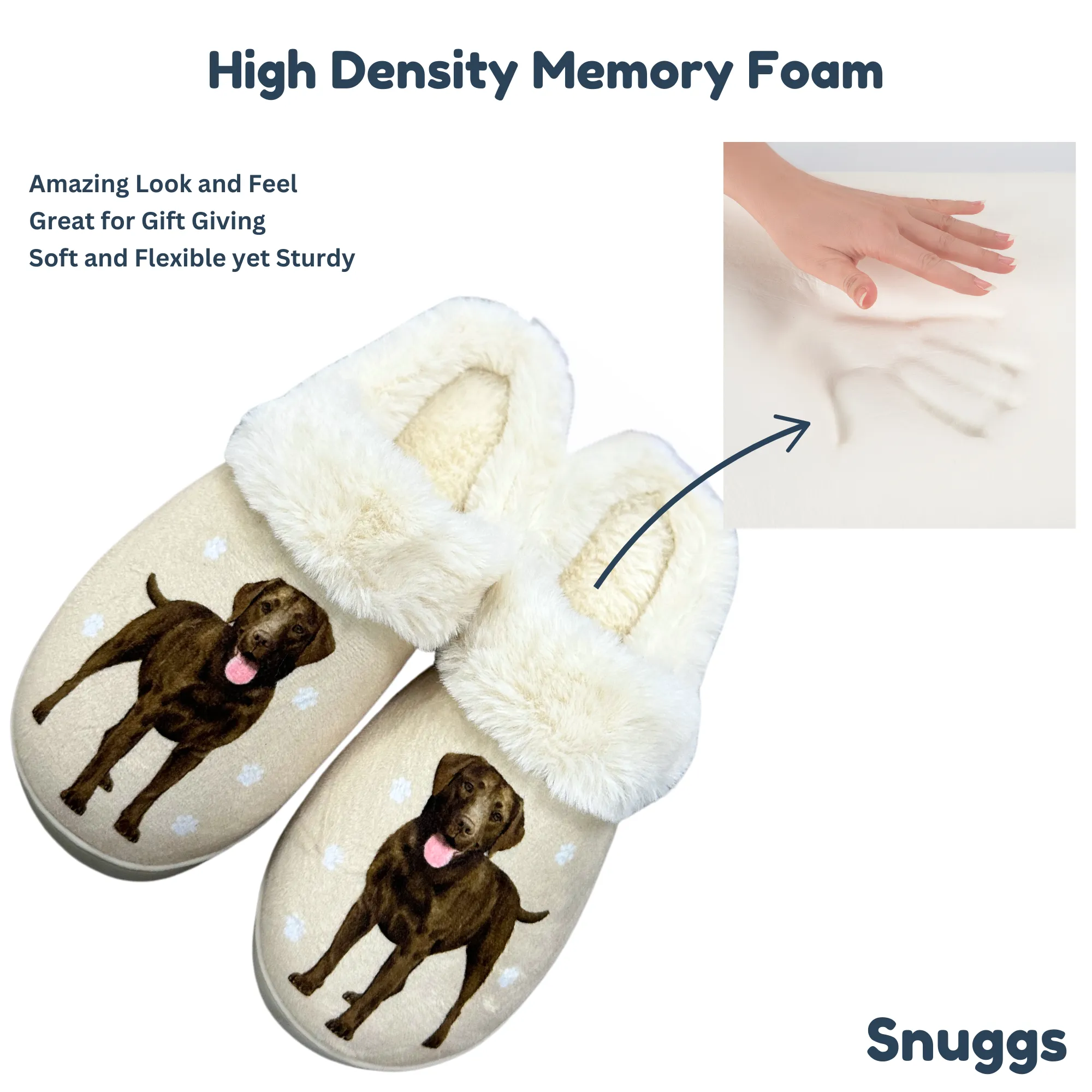 Labrador Chocolate Snuggs Slippers