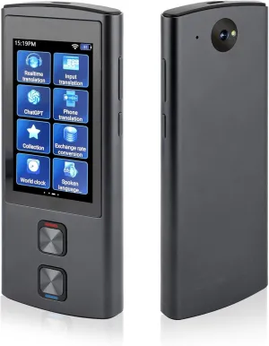 Language Translator Device, ChatGPT AI Translator Device No WiFi Needed, 138 Languages Supported, Voice Translator Offline for Travel Learning Business
