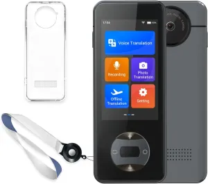 Language Translator Device No WiFi Needed Instant Translator 2024 for 144 Languages and Accents AI Electronic Foreign Language Translators W10S Grey