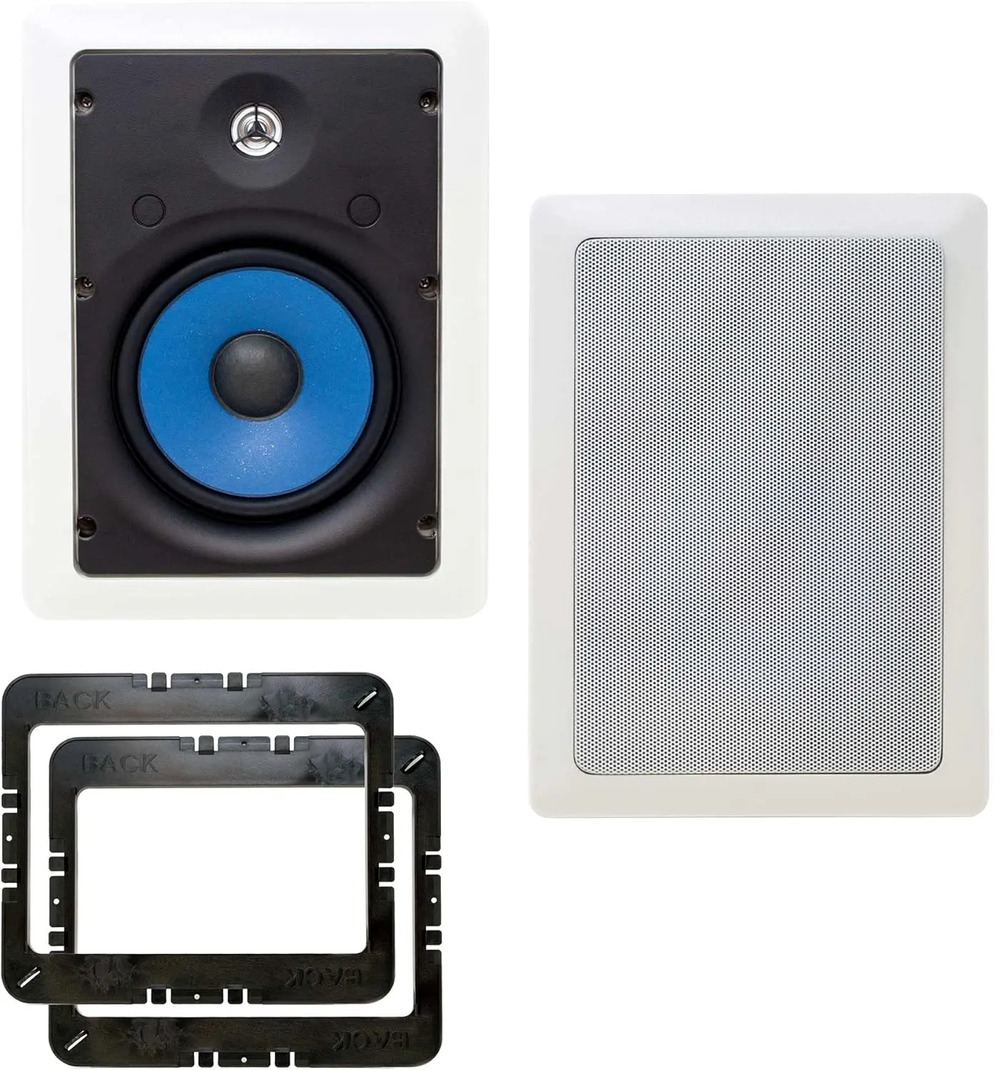 Legrand MS3651 3000 Series 6.5" in-Wall Speakers 1 Pair 2 Speakers Total with in Wall Mounting Brackets
