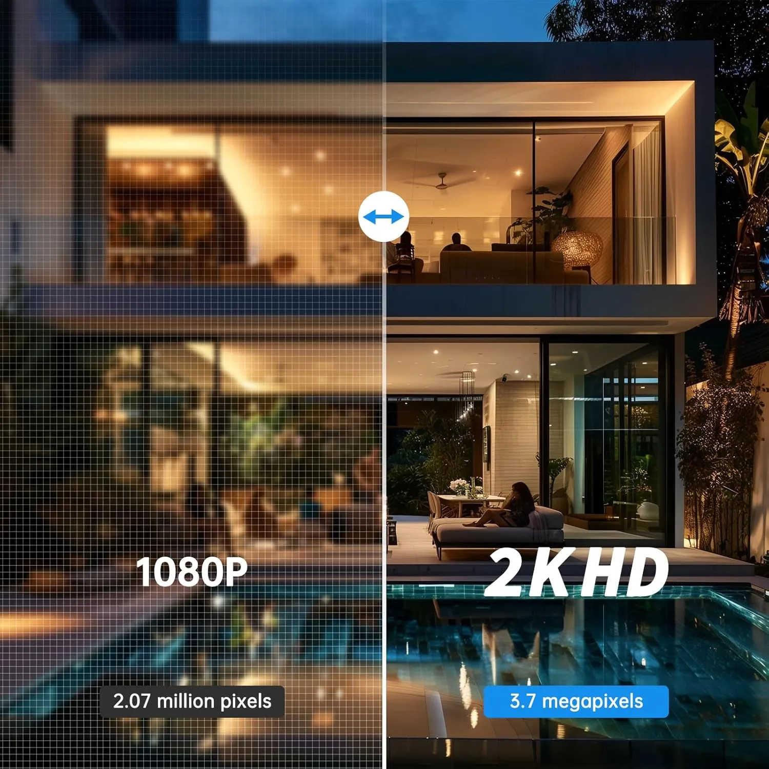 Light Bulb Security Camera 2 Packs, 5G&2.4GHz 2K Security Cameras Wireless Outdoor 360 PTZ Cameras for Home Security with Color Night Vision, 2 Way Talk, AI Human Detection, Screw in Light Socket