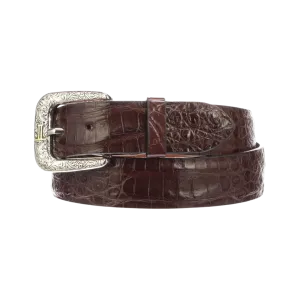 Lucchese Men's Sienna Caiman Ultra Belly Leather Belt