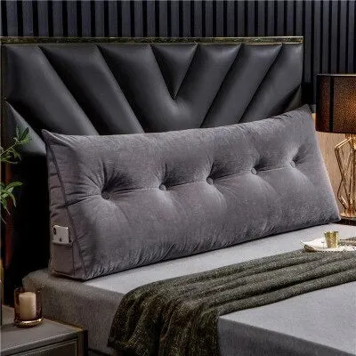 Luxury Triangular Wedge Pillow Bolster Bed Headboard for Relaxation
