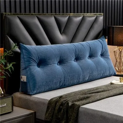 Luxury Triangular Wedge Pillow Bolster Bed Headboard for Relaxation
