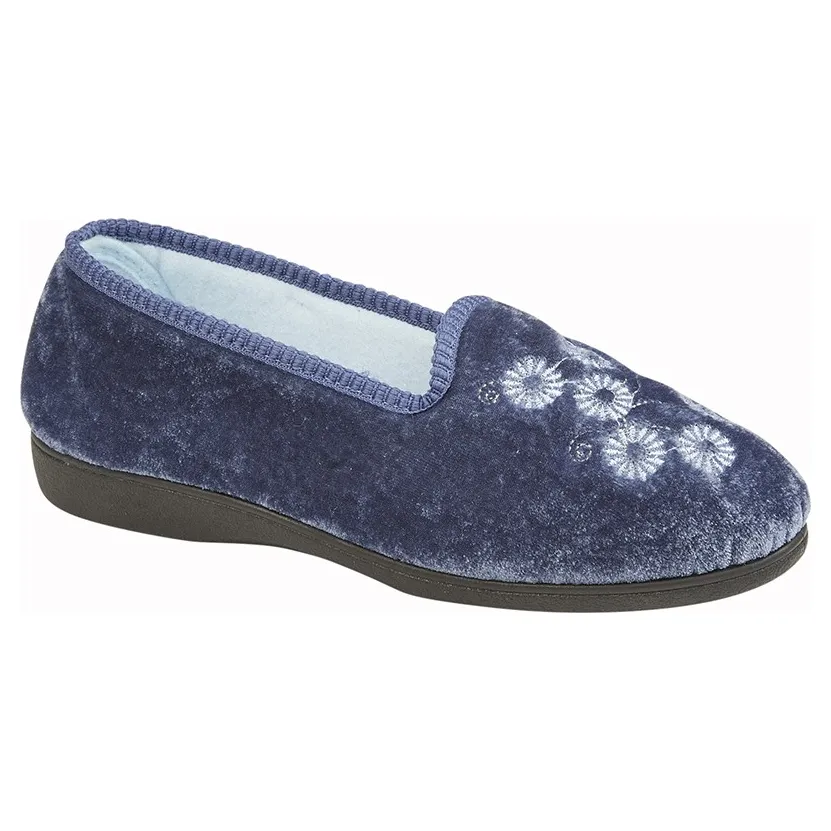Marlows Womens Slipper LS309C Blue
