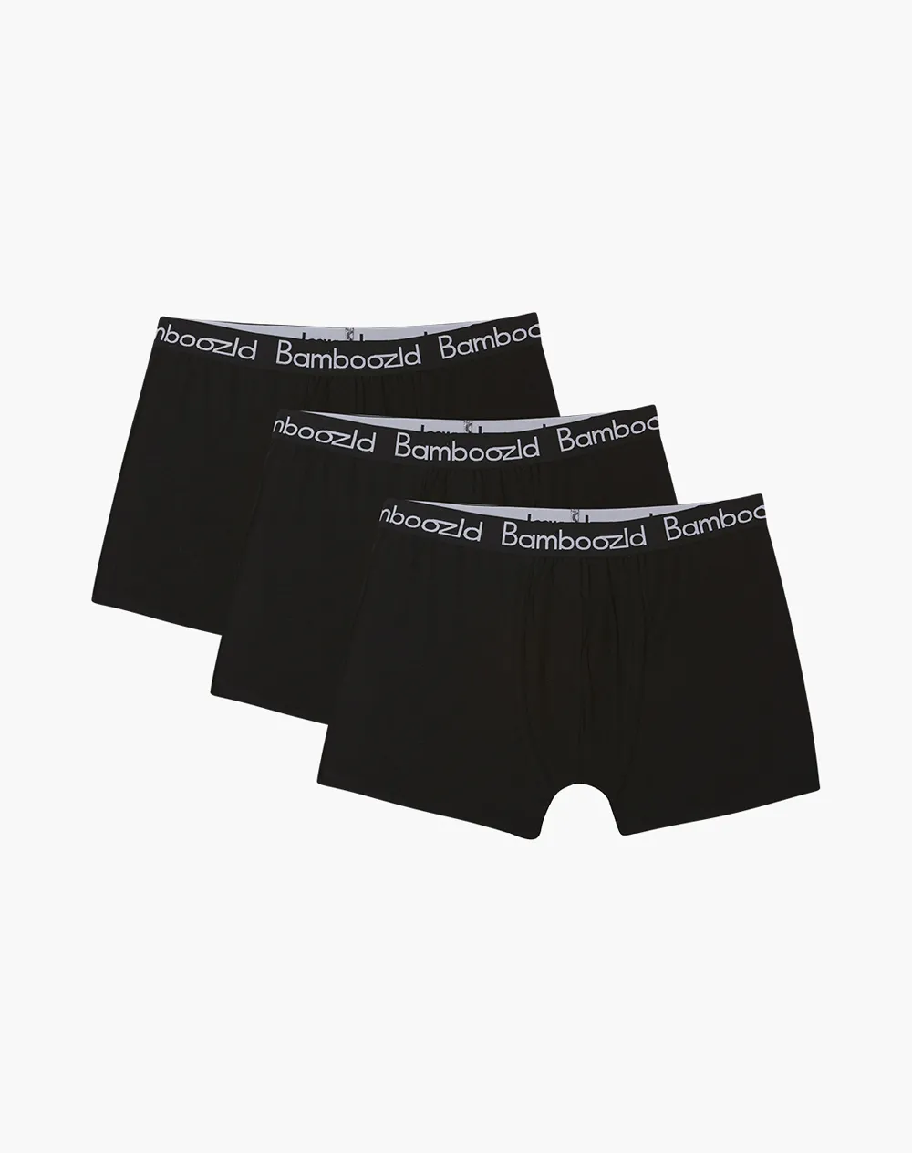 MENS COMFY BAMBOO 3PK TRUNKS - BLACK