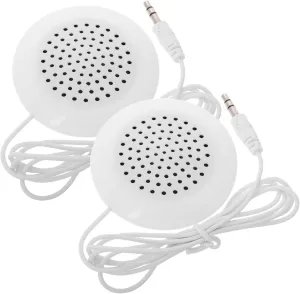 Mikikit Portable Pillow Speakers for Cd Player Mini Stereo Speakers External Sound System for Travel Crystal Audio
