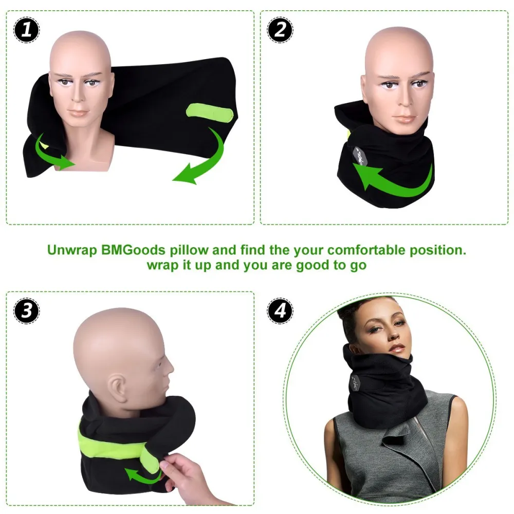 Modern Travel Pillow - Black