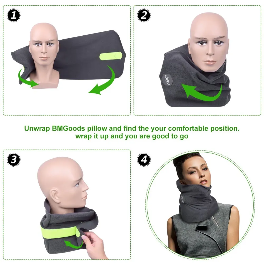 Modern Travel Pillow - Grey